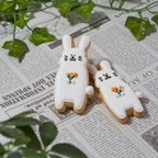 立ち動物【立ちウサギ】アイシングクッキー クッキー プチギフト デコレーション かわいい お菓子 個包装 動物 どうぶつ 生き物 ウサギ うさぎ 1