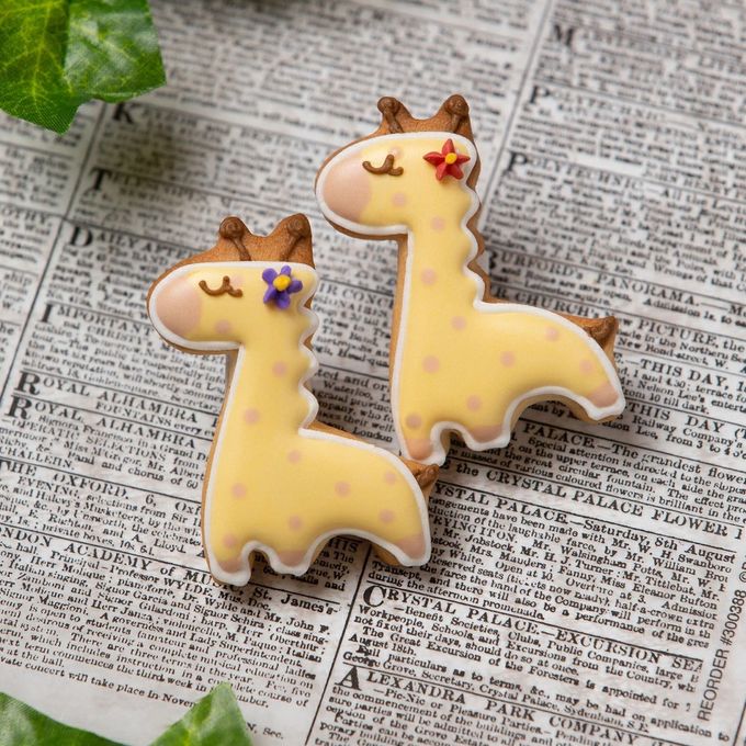 【キリン】アイシングクッキー クッキー プチギフト デコレーション かわいい お菓子 個包装 動物 どうぶつ 生き物 きりん 2
