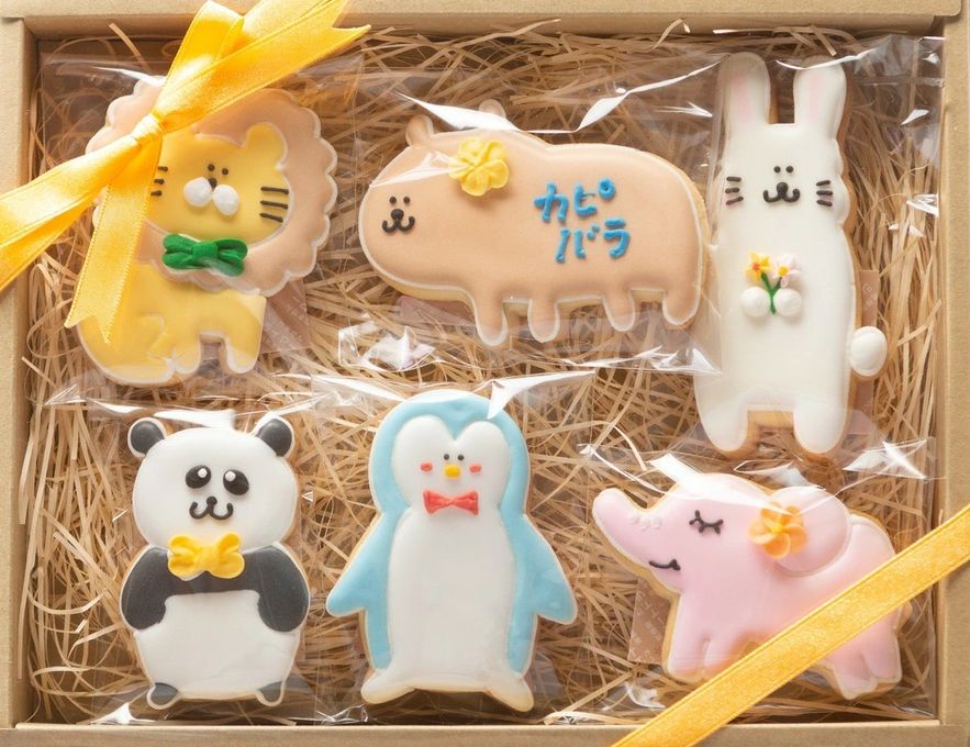 名入れ可【動物クッキーギフトA】アイシングクッキー ギフトボックス クッキー ケーキデコレーション バースデーケーキ 誕生日 ケーキトッピング ケーキデコレーション かわいい お菓子 女の子 男の子  2