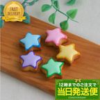 【当日発送便：ケーキデコ用星5個入】アイシングクッキー クッキー 星 デコレーションケーキ オリジナルケーキ 誕生日 バースデー ケーキ かわいい お菓子 推し活 推しケーキ 1
