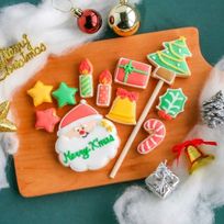 名入れ可【クリスマスデコセット】アイシングクッキー クッキー ケーキデコレーション ケーキトッピング クリスマス Xmas クリスマスケーキ かわいい お菓子 クリスマス2026