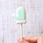 【クッキーポップ ミトン】アイシングクッキー クリスマス クッキー プチギフト かわいい お菓子 個包装 1