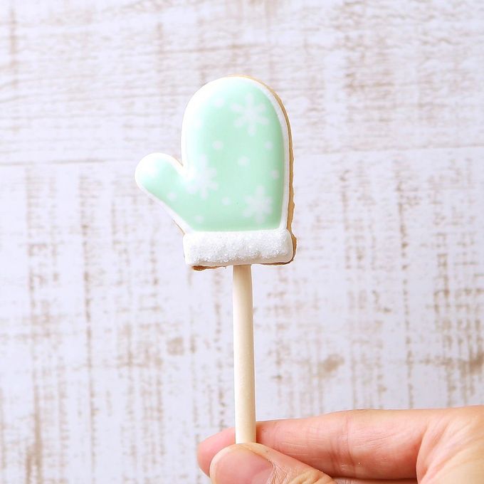 【クッキーポップ ミトン】アイシングクッキー クリスマス クッキー プチギフト かわいい お菓子 個包装 1