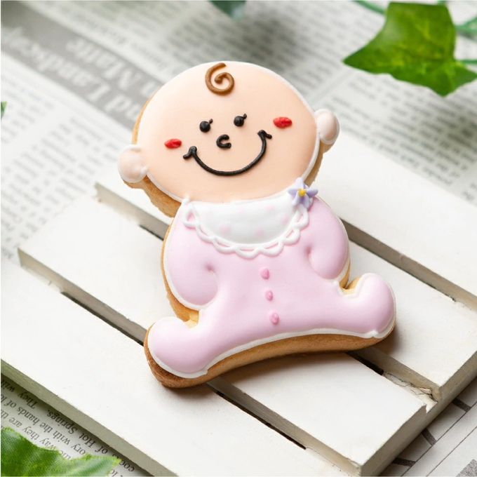 【女の子あかちゃん】アイシングクッキー クッキー プチギフト デコレーション かわいい お菓子 個包装 アイシングクッキーleap  出産 100日祝い 赤ちゃん あかちゃん 1