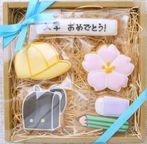 名入れ可【入学ギフトBOY小】アイシングクッキー ギフトボックス クッキー ケーキデコレーション バースデーケーキ 誕生日 ケーキトッピング ケーキデコレーション かわいい お菓子 女の子 男の子  2