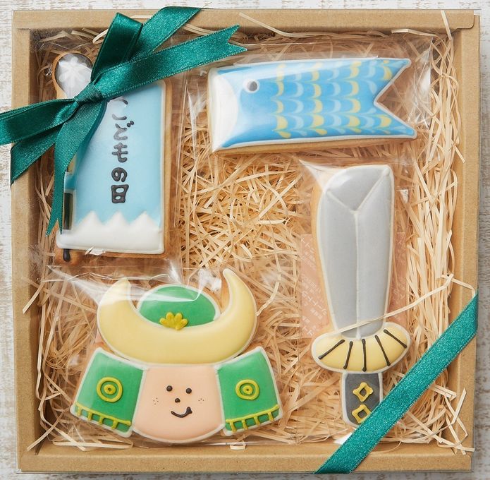 名入れ可【こどもの日ギフトB】アイシングクッキー ギフトボックス クッキー ケーキデコレーション バースデーケーキ 誕生日 ケーキトッピング ケーキデコレーション かわいい お菓子 女の子 男の子  2
