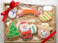 名入れ可【クリスマスクッキーギフトA】アイシングクッキー ギフトボックス クリスマス クッキー プチギフト かわいい お菓子 個包装 2