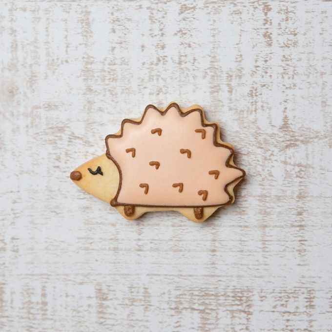 【ハリネズミ】アイシングクッキー クッキー プチギフト デコレーション かわいい お菓子 個包装 動物 どうぶつ 生き物 はりねずみ 1