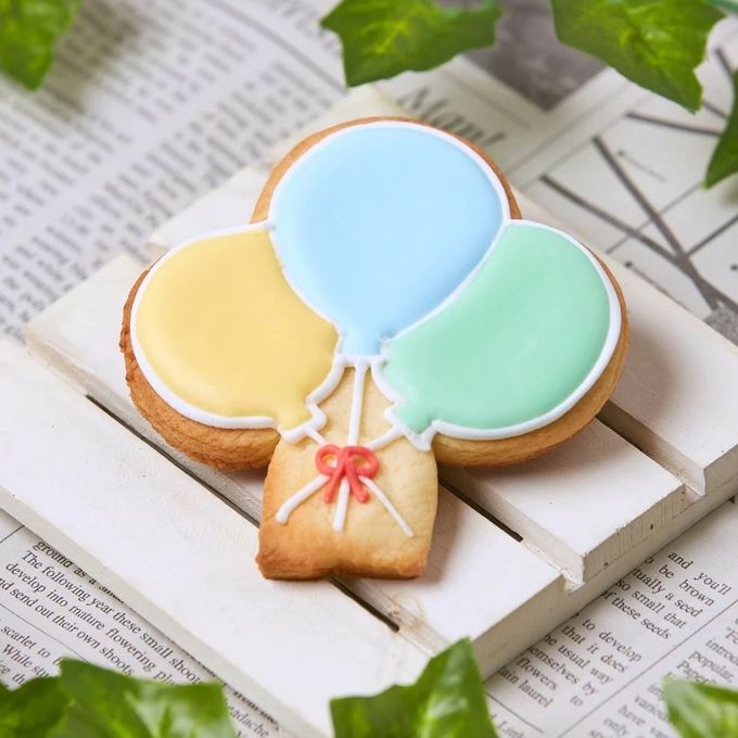 名入れ可【風船】〈15文字〉アイシングクッキー クッキー プチギフト かわいい お菓子 個包装 2