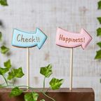 名入れ可・向きを選べる【矢印ポップ】〈10文字〉棒付き プロップス アイシングクッキー クッキー プチギフト かわいい お菓子 個包装 2