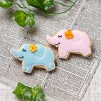 【ゾウ】アイシングクッキー クッキー プチギフト デコレーション かわいい お菓子 個包装 動物 どうぶつ 生き物 ぞう 象 2