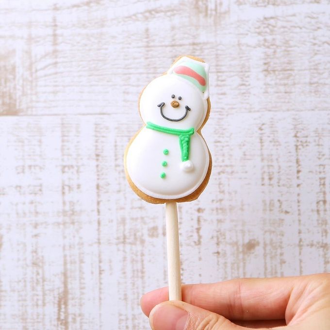 【クッキーポップ 雪だるま】アイシングクッキー クリスマス クッキー プチギフト かわいい お菓子 個包装 1