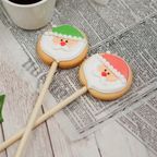 【クッキーポップ サンタ】アイシングクッキー クリスマス クッキー プチギフト かわいい お菓子 個包装 1