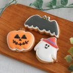 【ミニハロウィンセット】ハロウィン アイシングクッキー プチギフト プレゼント Halloween ハロウィン ジャックランタン コウモリ おばけ 1