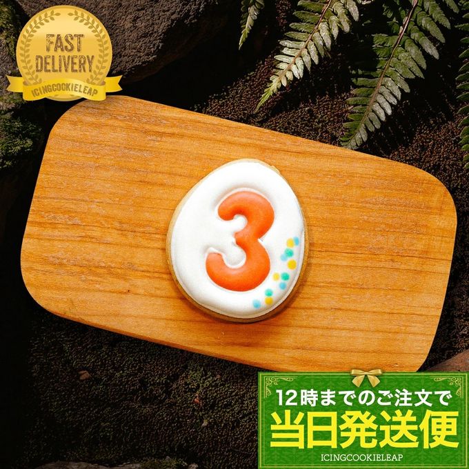 当日発送便【恐竜の卵数字】アイシングクッキー クッキー デコレーションケーキ オリジナルケーキ 誕生日 卵 1