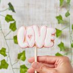【LOVEポップ】棒付き プロップス アイシングクッキー クッキー プチギフト かわいい お菓子 個包装 1