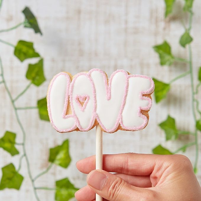 【LOVEポップ】棒付き プロップス アイシングクッキー クッキー プチギフト かわいい お菓子 個包装 1