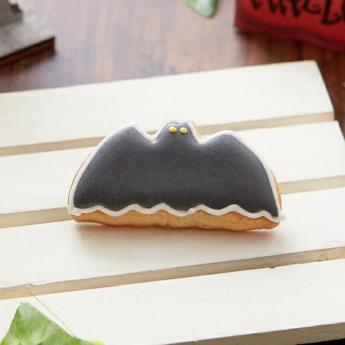【ミニコウモリ】ハロウィン アイシングクッキー クッキー ケーキデコレーション 誕生日 ケーキトッピング ケーキデコレーション かわいい お菓子  1