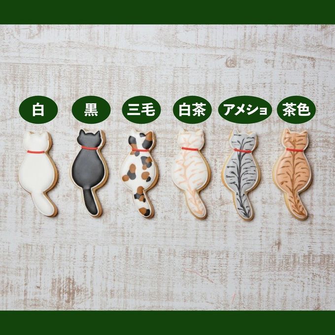 【ネコ】アイシングクッキー クッキー プチギフト デコレーション かわいい お菓子 個包装 動物 どうぶつ 生き物 ネコ ねこ 猫 2