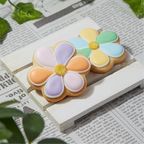 【お花】〈Mサイズ〉〈1枚〉アイシングクッキー 誕生日 お花 フラワー バースデー ケーキ かわいい お菓子 推し活 推しケーキ プチギフト クッキー ギフト アイシングクッキーleap 1