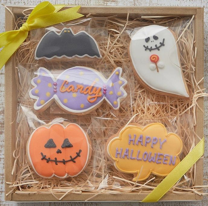 名入れ可【ハロウィンクッキーギフトB】ハロウィン アイシングクッキー クッキー ケーキデコレーション 誕生日 ケーキトッピング ケーキデコレーション かわいい お菓子  2