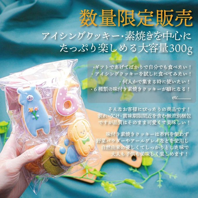 【当日発送便：スペシャルパック】※※数量限定！大容量300g訳ありクッキー詰め合わせ※※素焼きクッキー 訳あり お買い得 大容量  かわいい お菓子 プチギフト 期間限定 詰め合わせ 大人数 自分用 クッキー ギフト アイシングクッキーleap  2