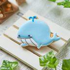 海の生き物【クジラ】アイシングクッキー クッキー プチギフト デコレーション かわいい お菓子 個包装 魚 さかな 動物 1