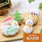 名入れ可【クリスマスクッキーギフトB】アイシングクッキー ギフトボックス クリスマス クッキー プチギフト かわいい お菓子 個包装 1