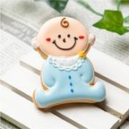 【男の子あかちゃん】アイシングクッキー クッキー プチギフト デコレーション かわいい お菓子 個包装 出産 100日祝い 赤ちゃん あかちゃん 1