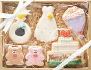 名入れ可【ウェディングギフト】アイシングクッキー ギフトボックス クッキー ケーキデコレーション バースデーケーキ 誕生日 ケーキトッピング ケーキデコレーション かわいい お菓子 女の子 男の子  2