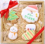 名入れ可【クリスマスクッキーギフトB】アイシングクッキー ギフトボックス クリスマス クッキー プチギフト かわいい お菓子 個包装 2