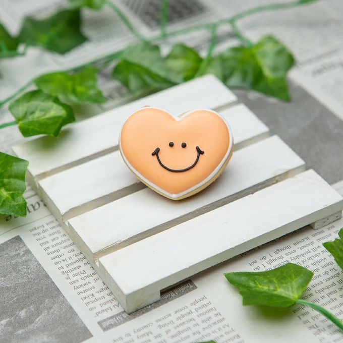 【スマイルハート】アイシングクッキー クッキー プチギフト かわいい お菓子 個包装 アイシングクッキーleap 1