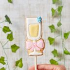 【シャンパンポップ】棒付き プロップス アイシングクッキー クッキー プチギフト かわいい お菓子 個包装 1