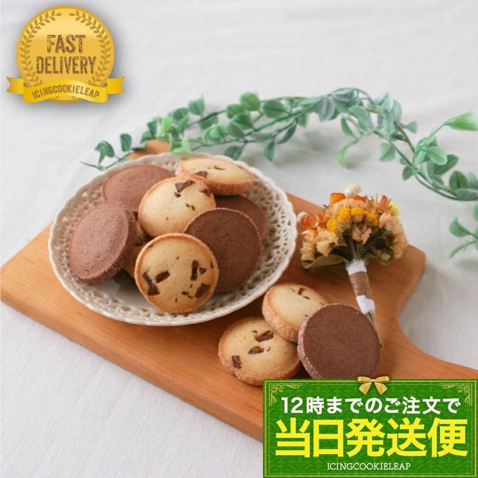 【当日発送便：アイスボックスクッキー】 クッキー 素焼きクッキー アイスボックスクッキー ショコラクッキー チョコチップクッキー プチギフト 贈り物 おやつ お茶菓子 かわいい お菓子 1