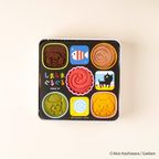 《絵本セット》『しましまぐるぐる』クッキー缶 穴あきシート付 6