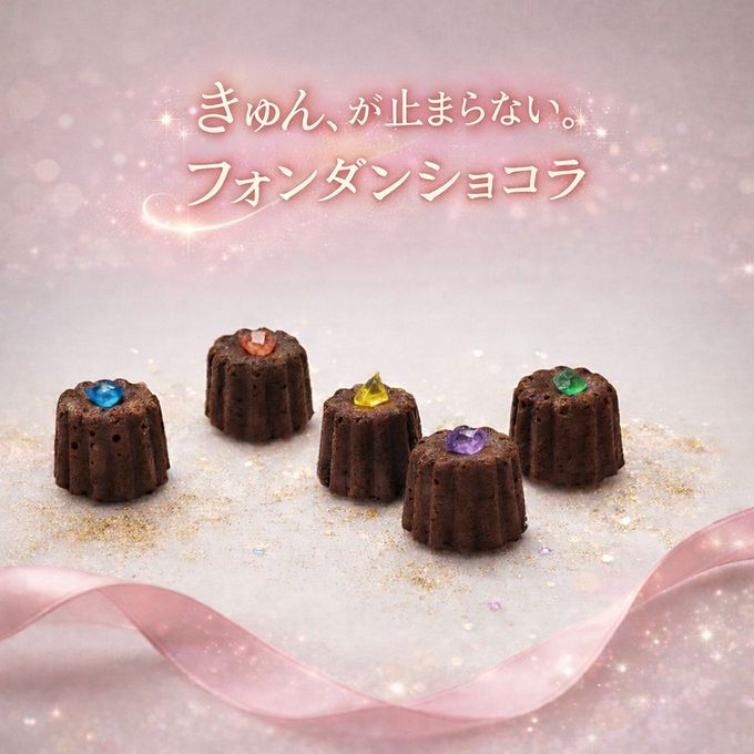 宝石×とろけるフォンダンショコラ 缶入り バレンタイン 2026 2