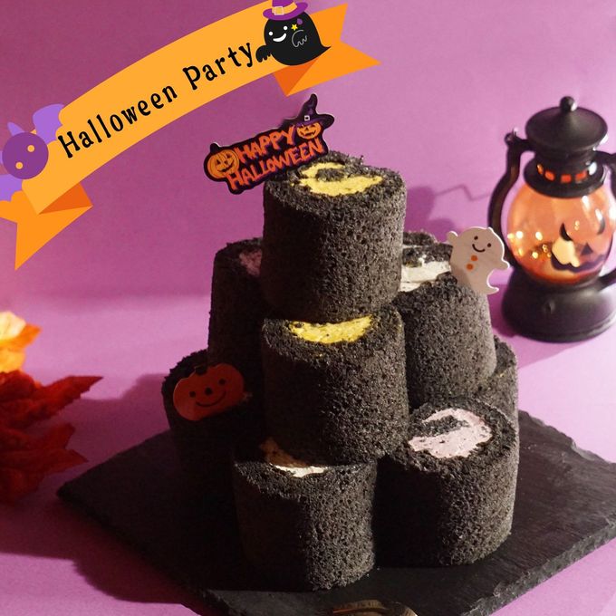 ハロウィンミニロール お菓子 ロールケーキタワー 9個セット ハロウィン2025 10