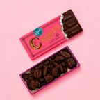 可愛いチョコレート缶入り ピーカンナッツチョコレート ダークココア ピンク缶 6