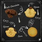 おじさんクッキー缶 塩チョコクッキーとコーンクッキー詰め合わせ 3