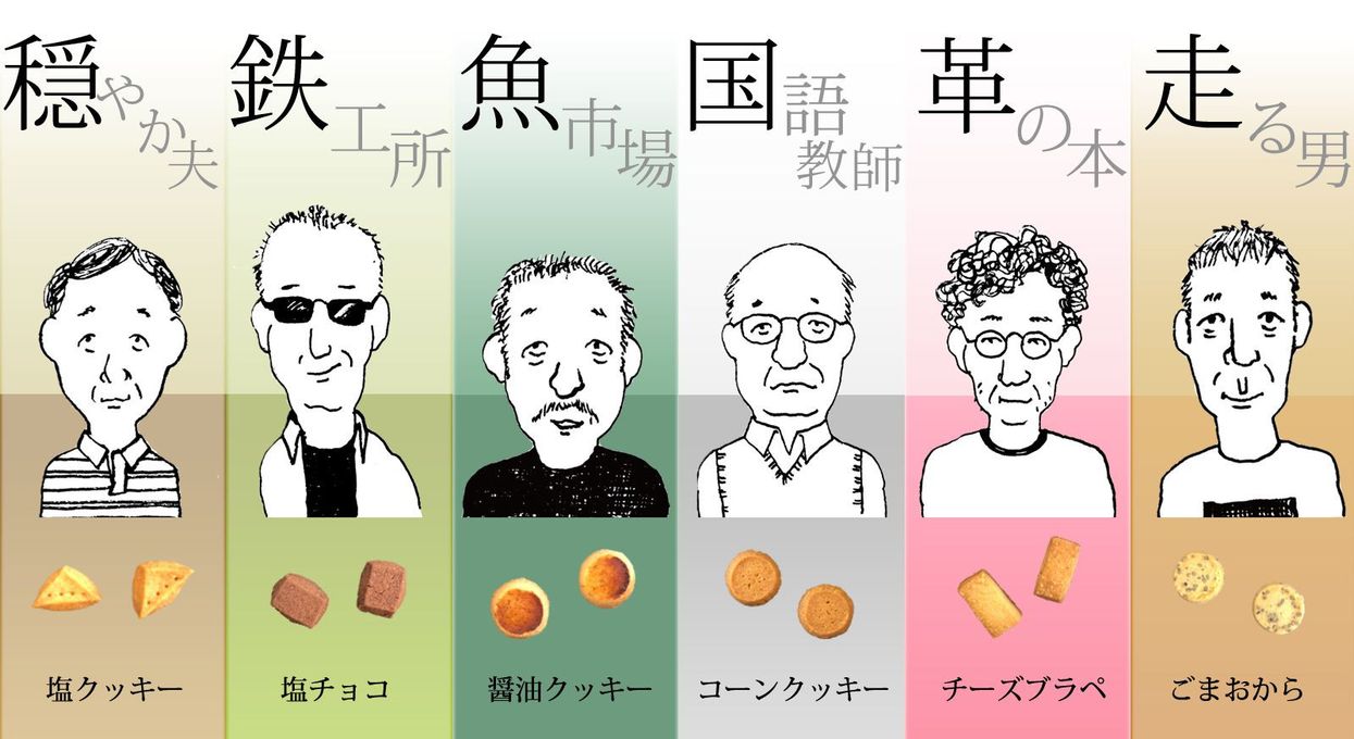 【送料無料、メール便】一度食べたら止まらない タバコ箱入り おじさん おつまみクッキー 4種類セット 10