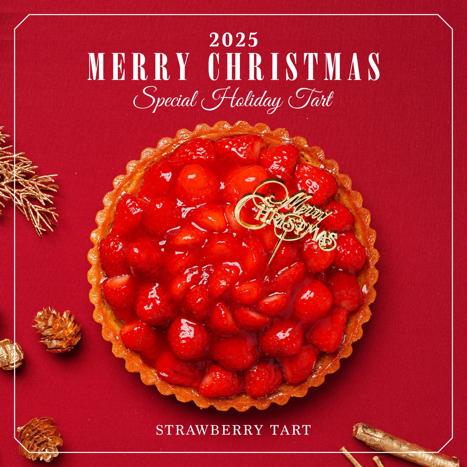 クリスマス限定ピック付き】いちごたっぷりグルテンフリータルト