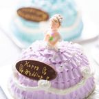世界に一つだけ 自分で飾り付けのできる プリンセスケーキ 5号 スウィートレディ/パープル 誕生日ケーキ バースデーケーキ ひな祭り 1