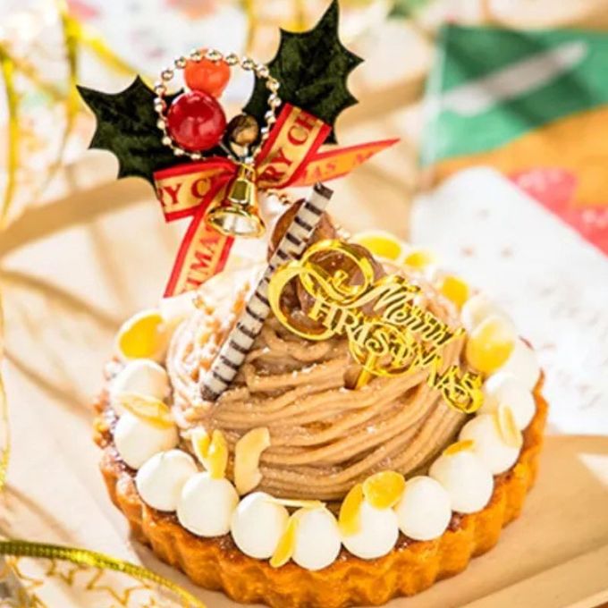 2025 クリスマスケーキ モンブランタルト ケーキ 4号 12.0cm (2～4名様) モンブラン 1