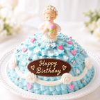 世界に一つだけ 自分で飾り付けのできる プリンセスケーキ 5号 スウィートレディー/ブルー 誕生日ケーキ バースデーケーキ ひな祭り 1