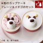 やさしいスイーツ 豆乳プレーン＆豆乳イチゴセット 小麦 乳 卵 不使用 アレルギー対応 ペットケーキ 1