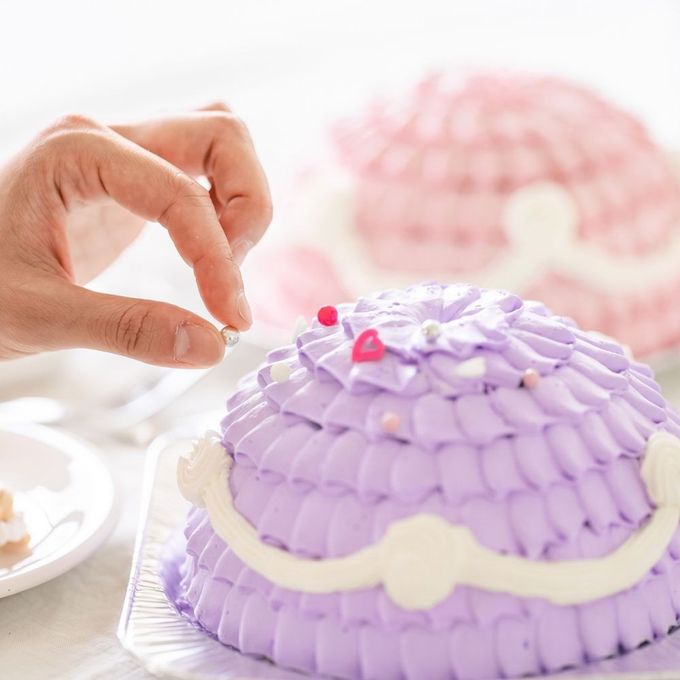 世界に一つだけ 自分で飾り付けのできる プリンセスケーキ 5号 プリティーガール/パープル 誕生日ケーキ バースデーケーキ ひな祭り 4