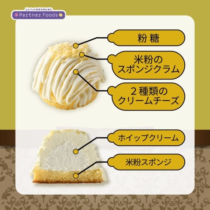【犬猫用】2種の贅沢チーズが香りとろける！ ご褒美モンブラン 2種のチーズ味 バースデーケーキ 誕生日ケーキ 3