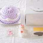 世界に一つだけ 自分で飾り付けのできる プリンセスケーキ 5号 プリティーガール/パープル 誕生日ケーキ バースデーケーキ ひな祭り 8