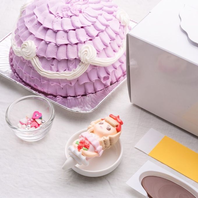世界に一つだけ 自分で飾り付けのできる プリンセスケーキ 5号 プリティーガール/パープル 誕生日ケーキ バースデーケーキ ひな祭り 3