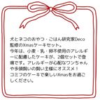 予約受付中 2025犬用 クリスマス コミフ 小麦・乳・卵不使用 やさしいスイーツ Xmasケーキセット 犬用ケーキ クリスマスケーキ 4